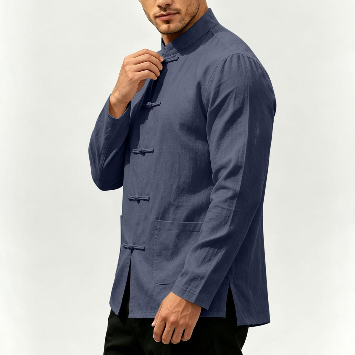 Lightweight Tang Suit Shirt for Men Traditional Oriental Tops