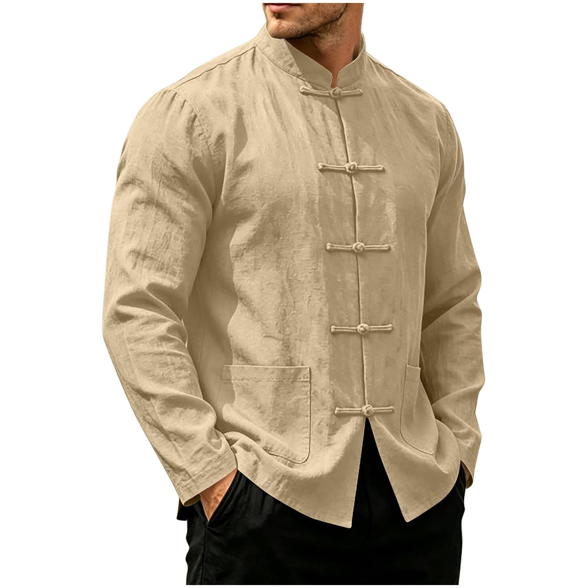 Lightweight Tang Suit Shirt for Men Traditional Oriental Tops