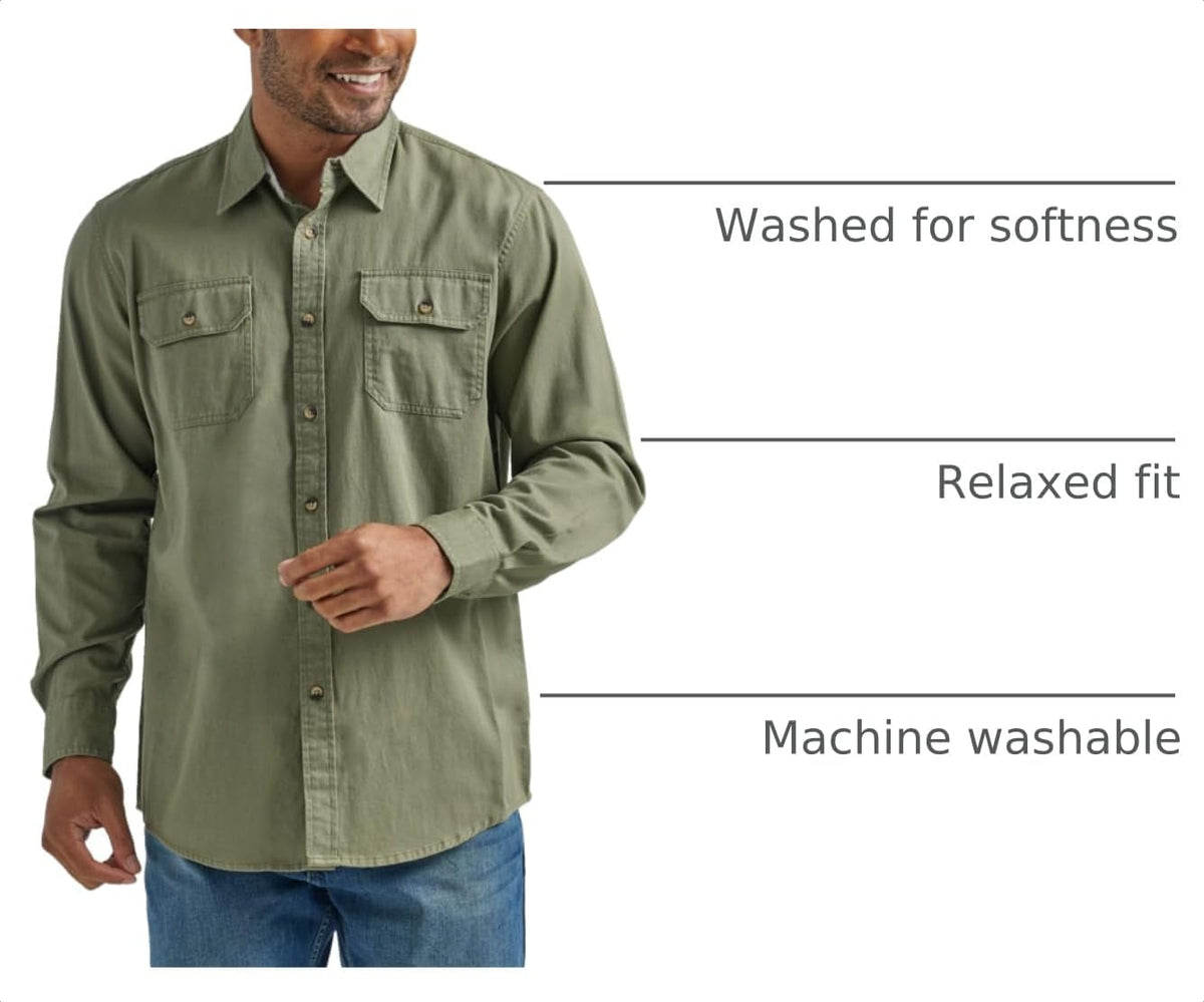 Wrangler Authentics Men's Long Sleeve Classic Woven Shirt