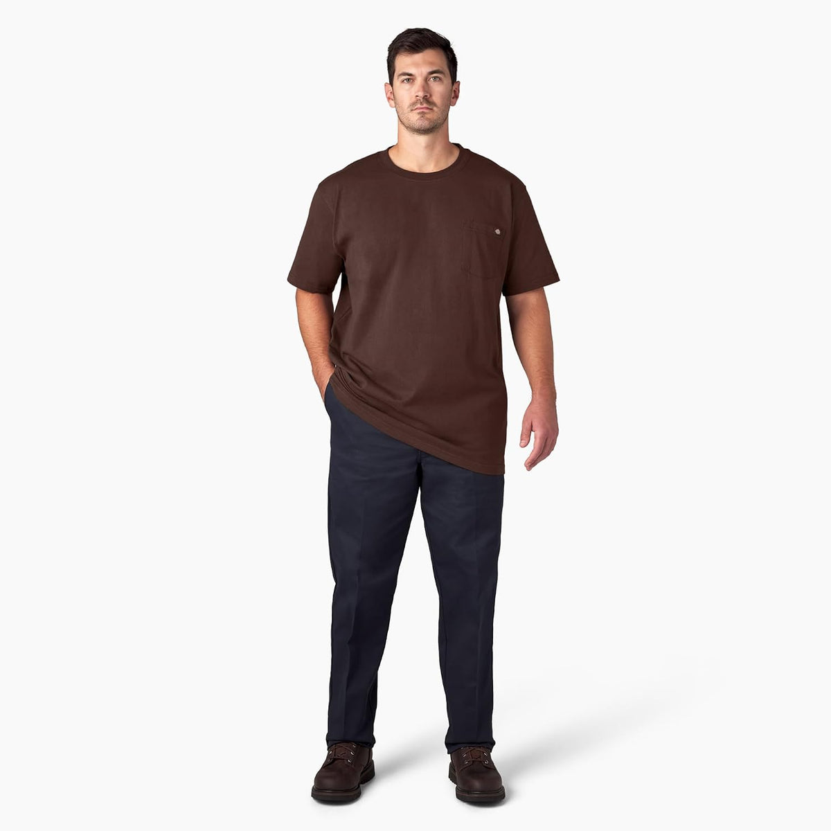 Dickies Men's Heavyweight Heathered Short Sleeve Pocket T-Shirt