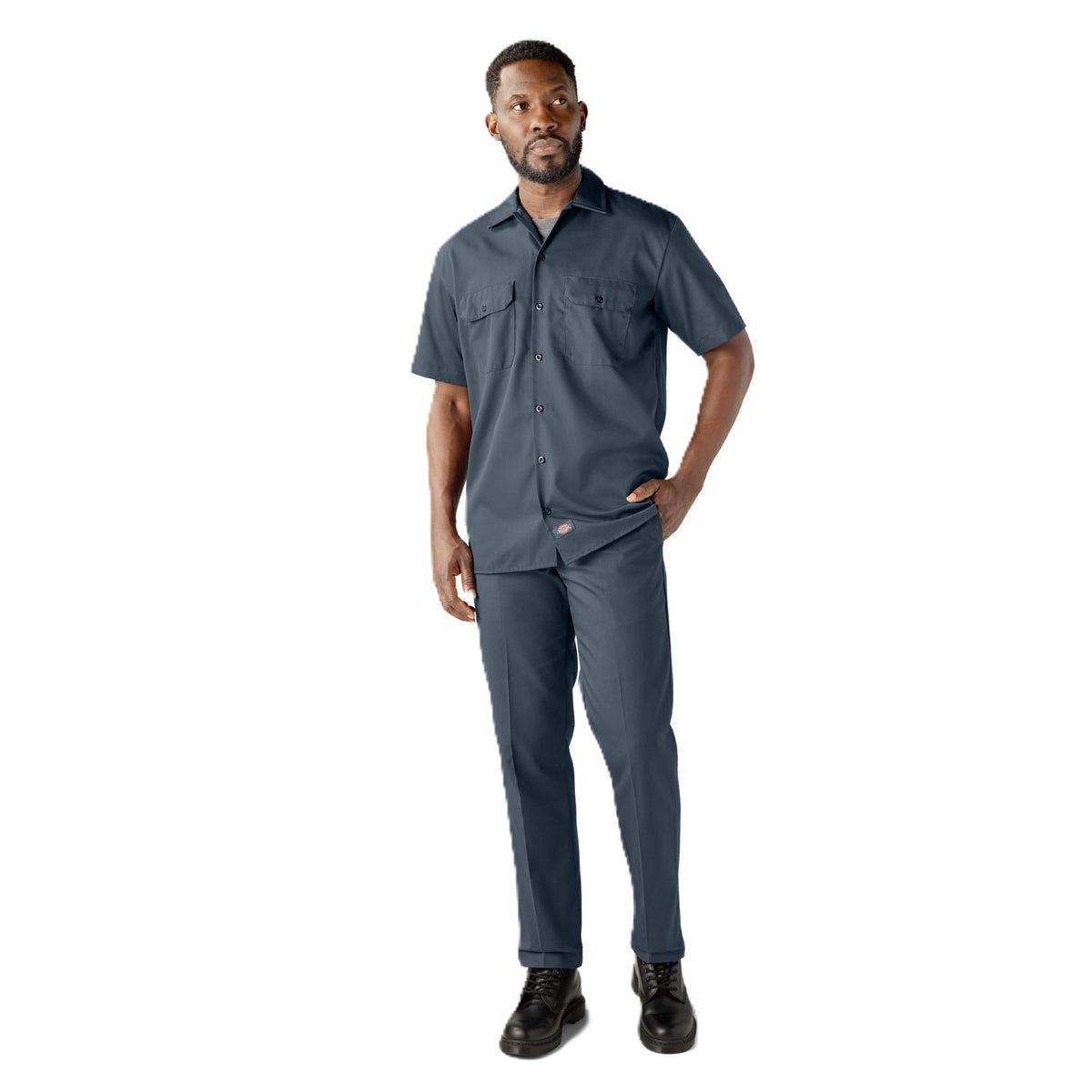 Dickies Men’s Short Sleeve Work Shirt – Durable Twill Button Down Shirts for Men, Lightweight Uniform for Daily Wear