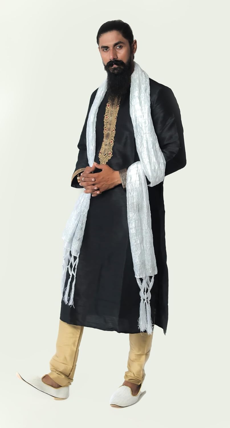 Indian Traditional Kurta Sherwani Dupatta Shawl Scarf For Men (Only Dupatta)