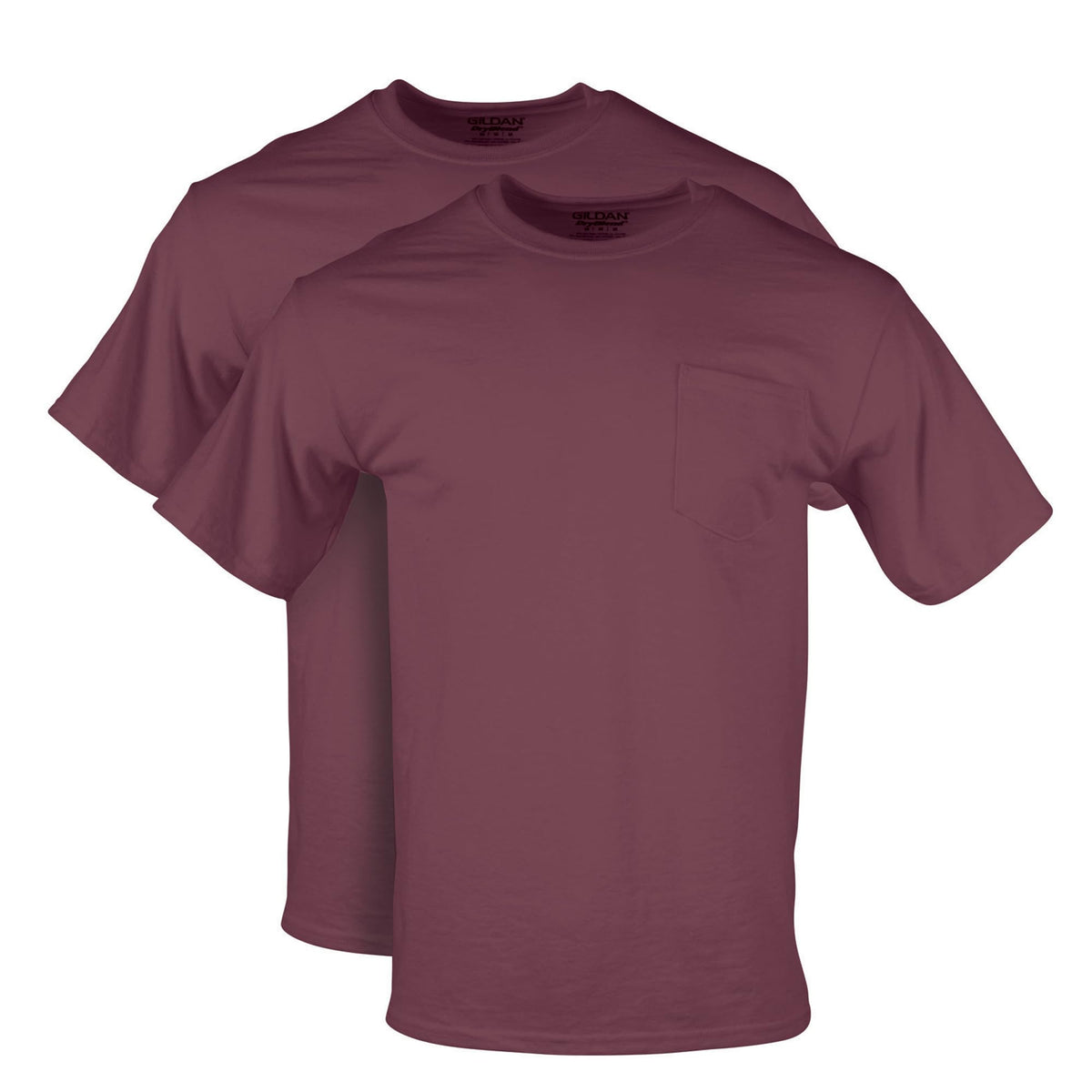 Gildan Unisex Adult DryBlend Workwear T-Shirts with Pocket, 2-Pack