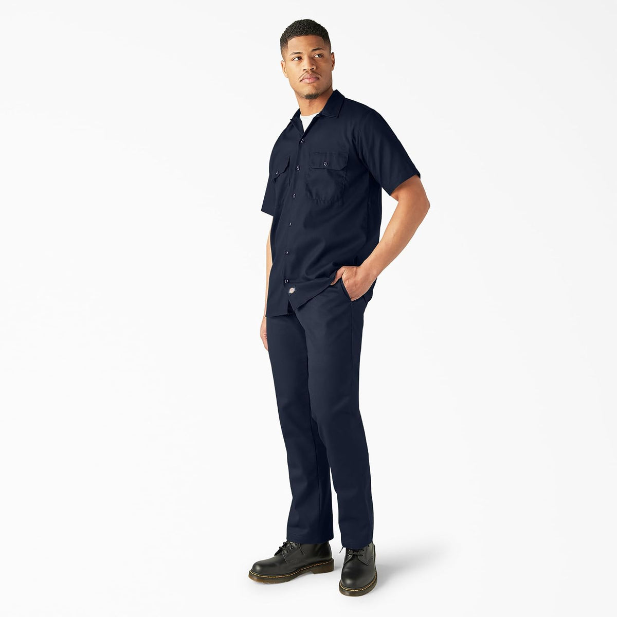 Dickies Men's Flex Relaxed Fit Short Sleeve Work Shirt