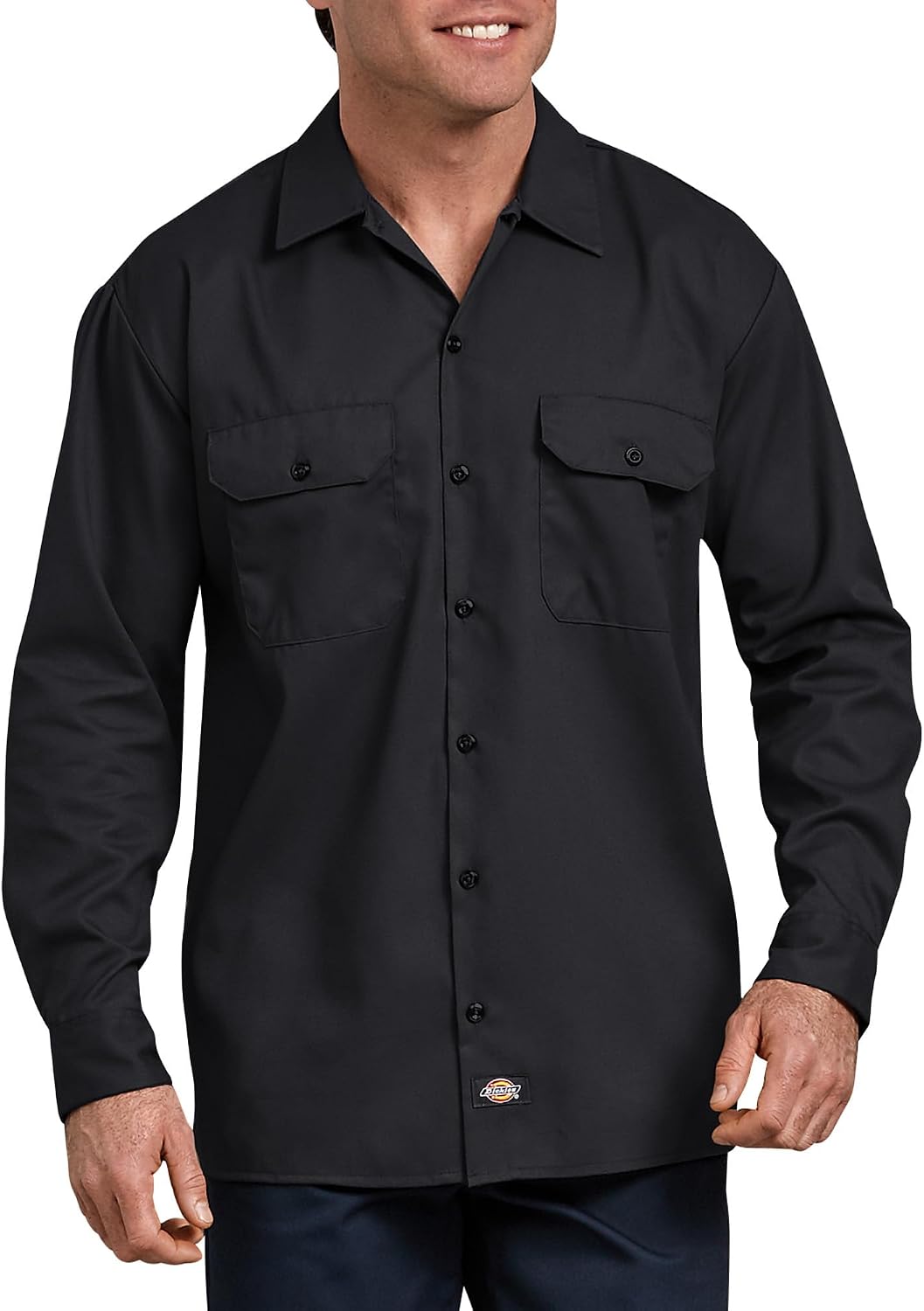 Dickies Mens Flex Relaxed Fit Long Sleeve Work Shirt