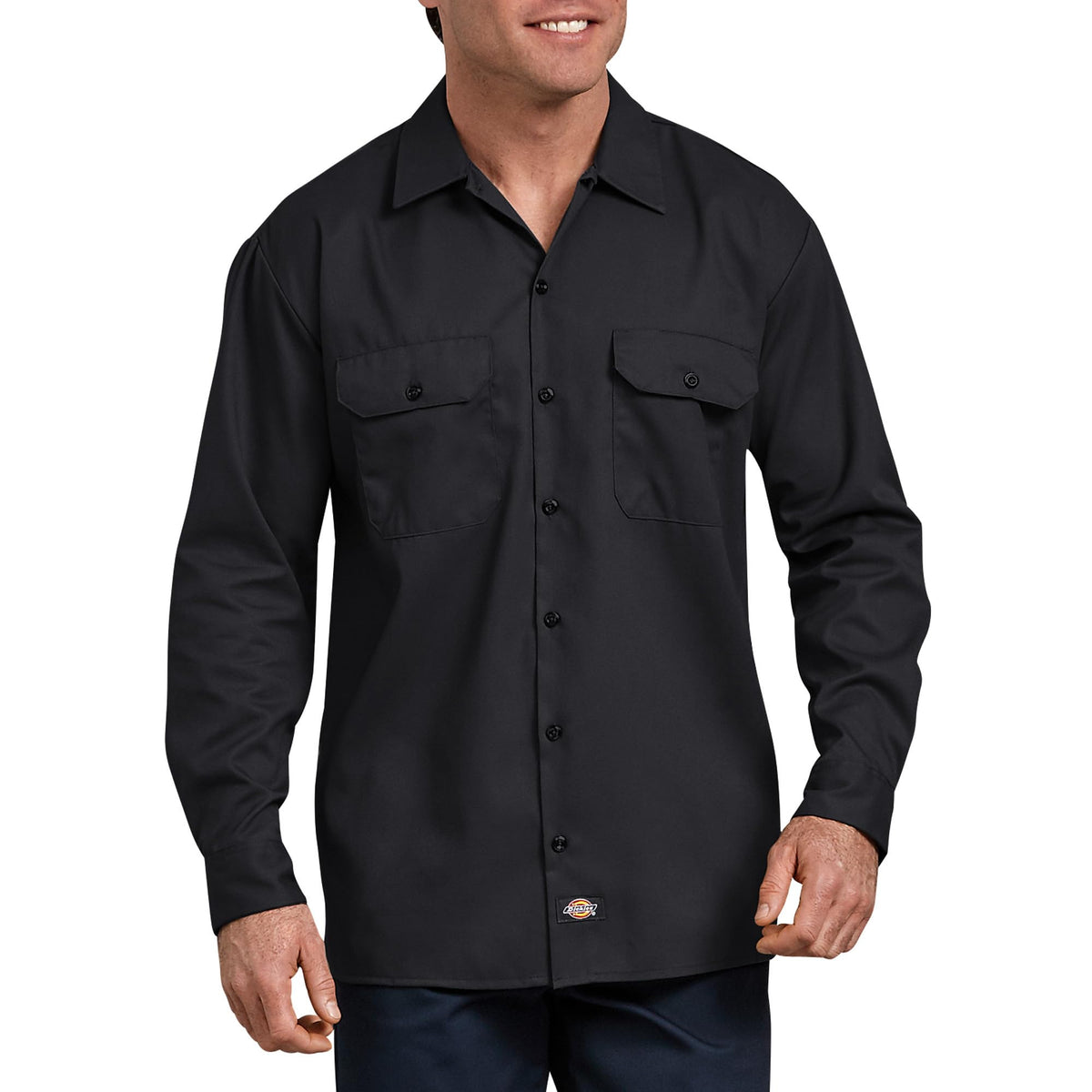 Dickies Mens Flex Relaxed Fit Long Sleeve Work Shirt