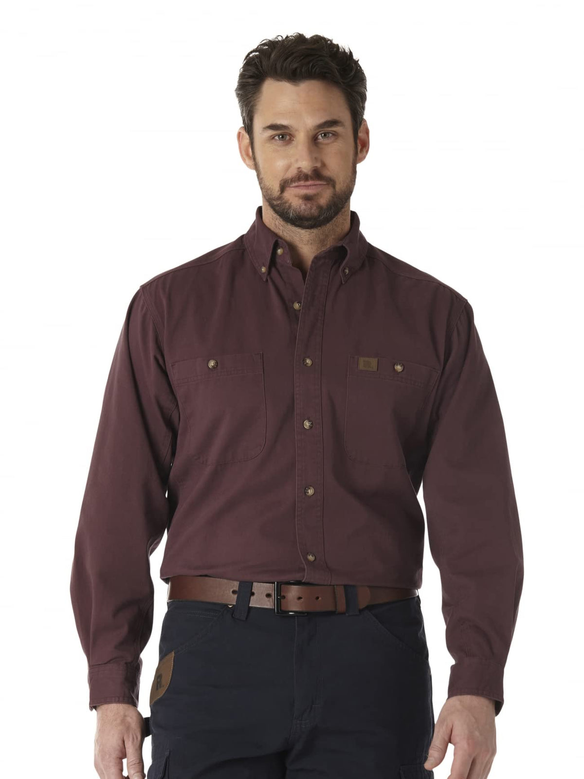 Wrangler Riggs Workwear Men's Logger Twill Long Sleeve Work Shirt