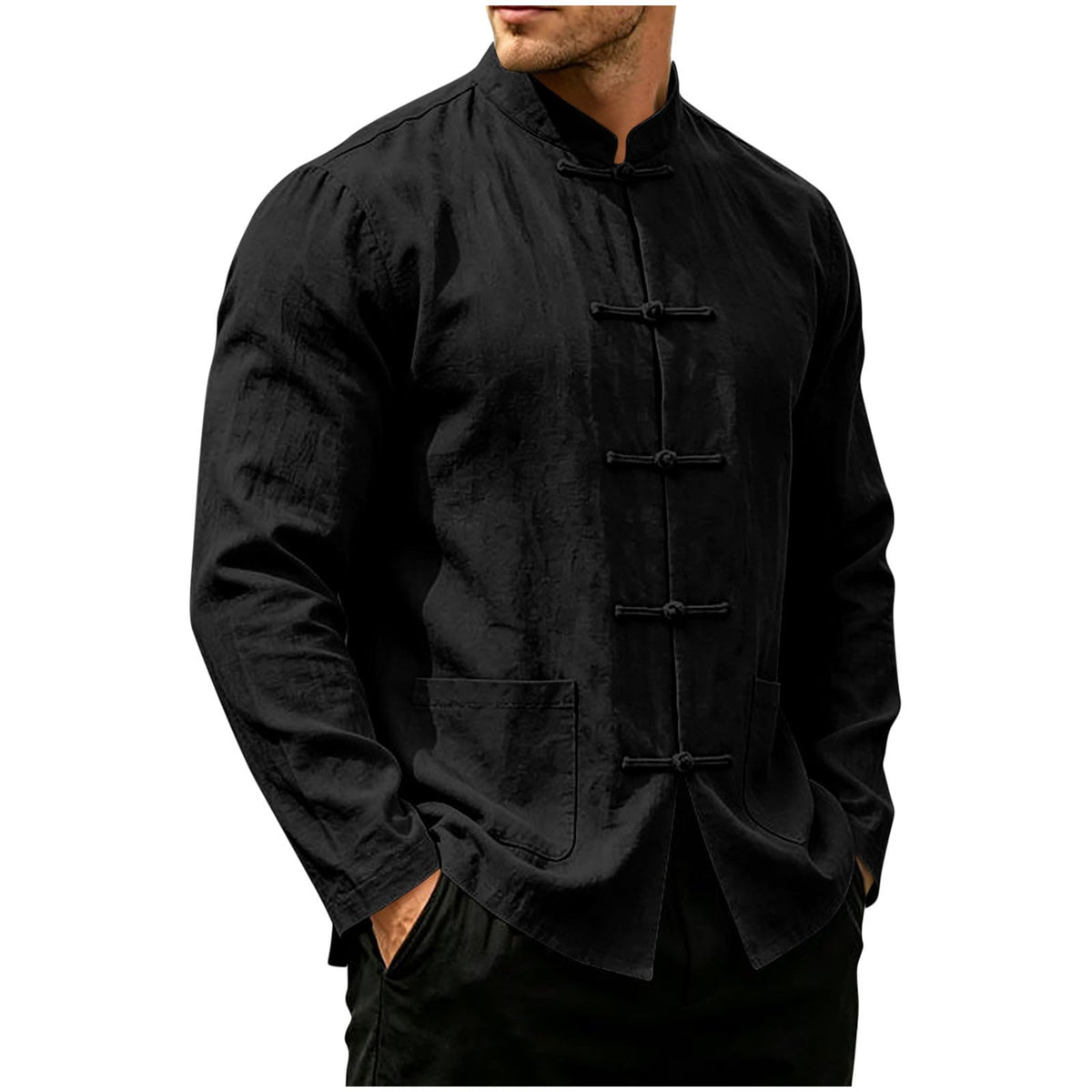 Lightweight Tang Suit Shirt for Men Traditional Oriental Tops