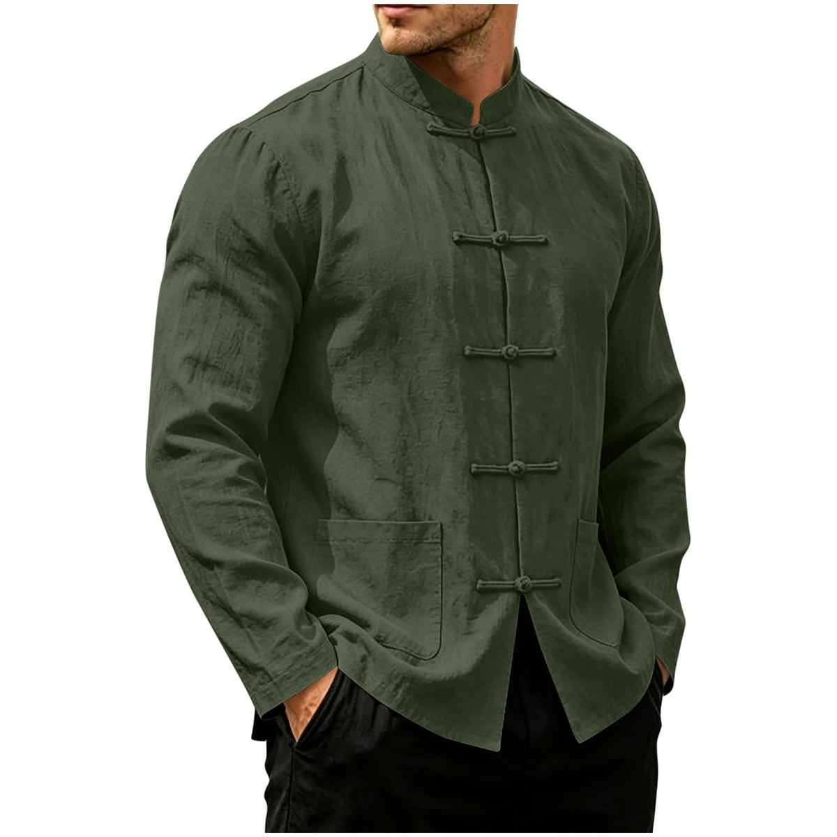 Lightweight Tang Suit Shirt for Men Traditional Oriental Tops