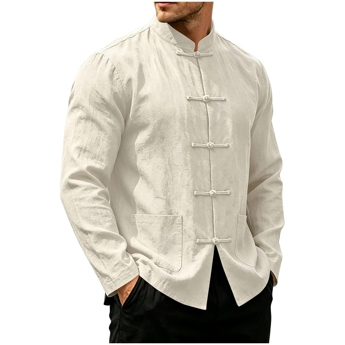 Lightweight Tang Suit Shirt for Men Traditional Oriental Tops