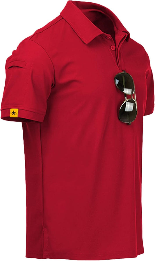 ZITY Mens Polo Shirt Short Sleeve Moisture Wicking Athletic Golf Polos