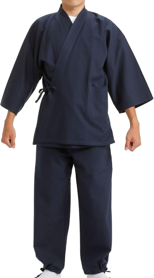 Edoten Men's Japan Kimono quilted clothes Sashiko Samue