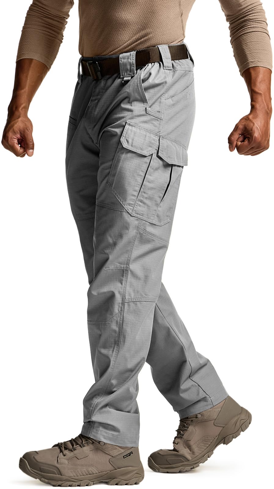 CQR Men's Tactical Pants, Water Resistant Ripstop Cargo Pants, Lightweight EDC Work Hiking Pants, Outdoor Apparel