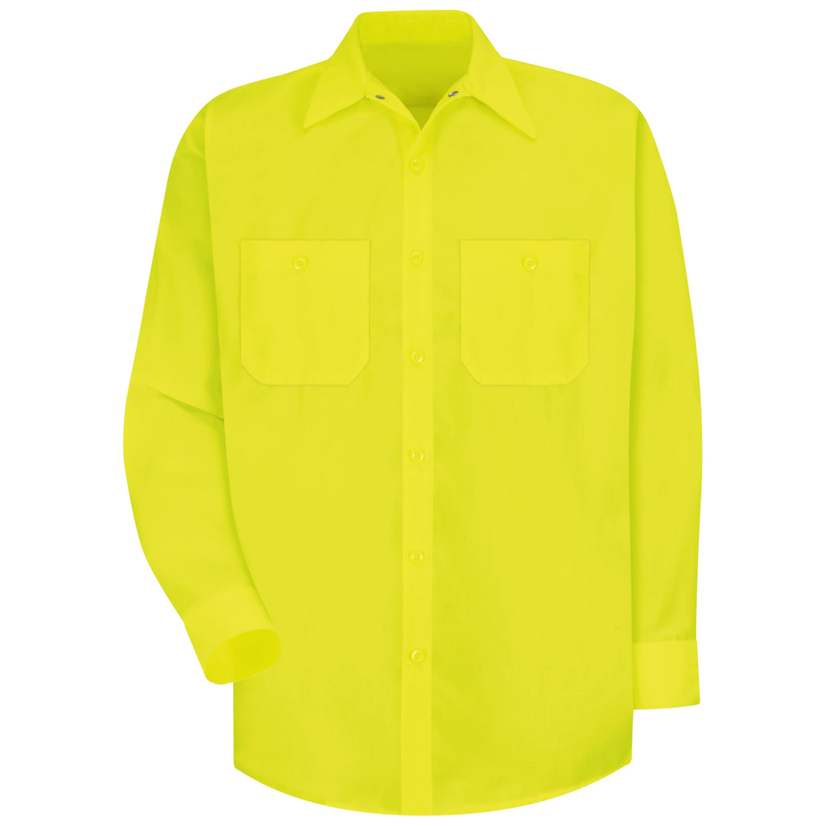 Red Kap Men's Long Sleeve Industrial Work Shirt | Moisture Wicking Button Up, Wrinkle Resistance Fights Fading & Stains