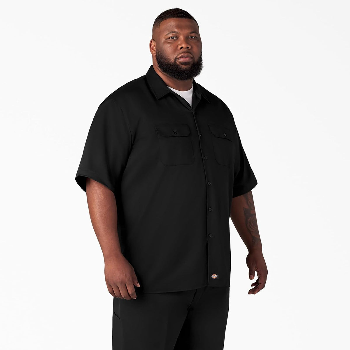 Dickies Men’s Short Sleeve Work Shirt – Durable Twill Button Down Shirts for Men, Lightweight Uniform for Daily Wear