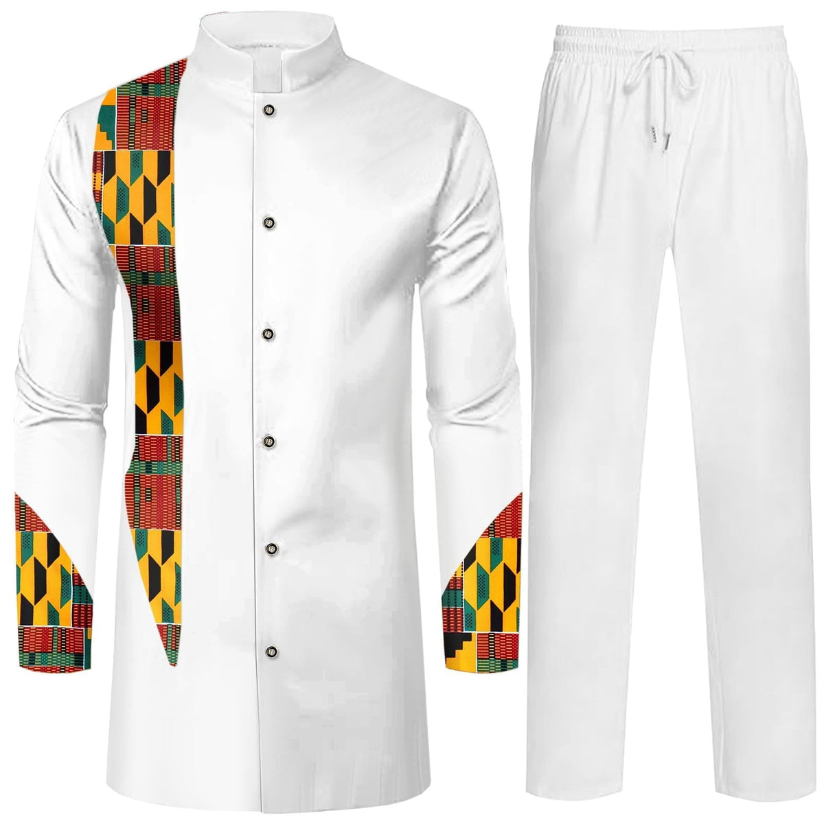 African Dashiki Suit for Men Traditional 2 Piece Clothing