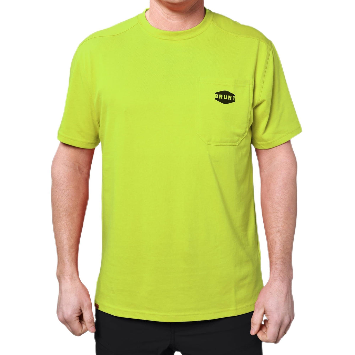 BRUNT Short-Sleeve Pocket T-Shirt - Comfortable Mid-Weight Build - Drop Shoulder Seam