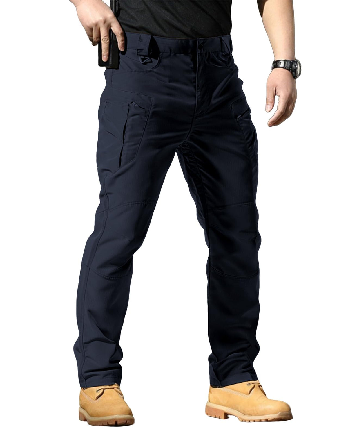 Men's Stretch Tactical Pants,Water Resistant Ripstop Cargo Pants,Lightweight Outdoor Work Hiking Pants with Pockets