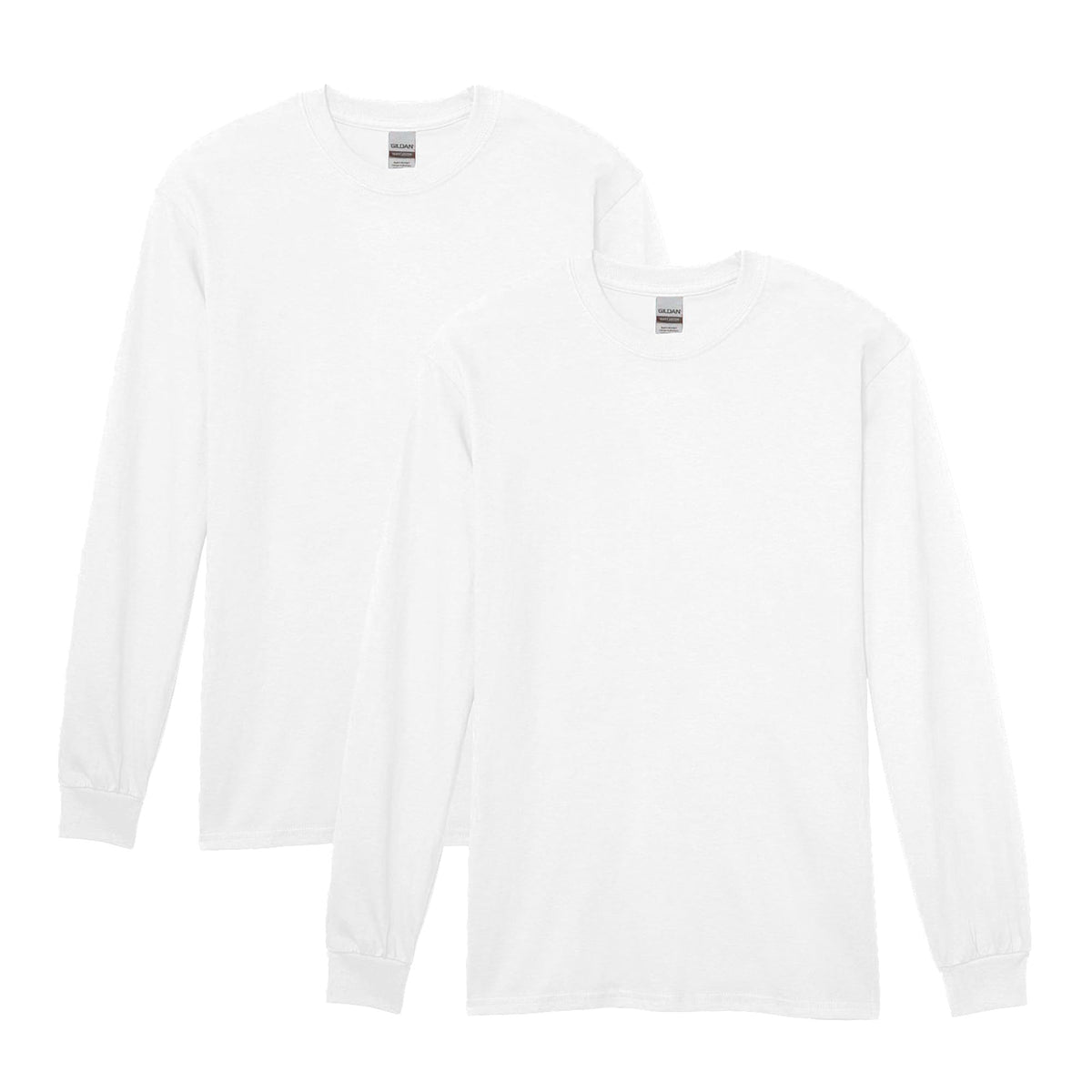 Gildan Adult Heavy Cotton Long Sleeve T-Shirt, Style G5400, 2-Pack