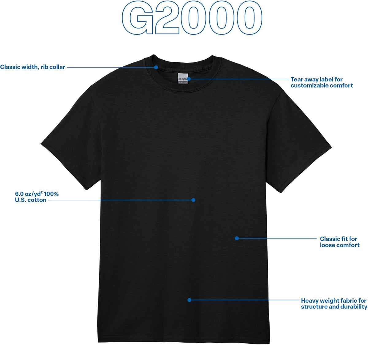 Gildan Adult Ultra Cotton T-Shirt, Style G2000, Multipack