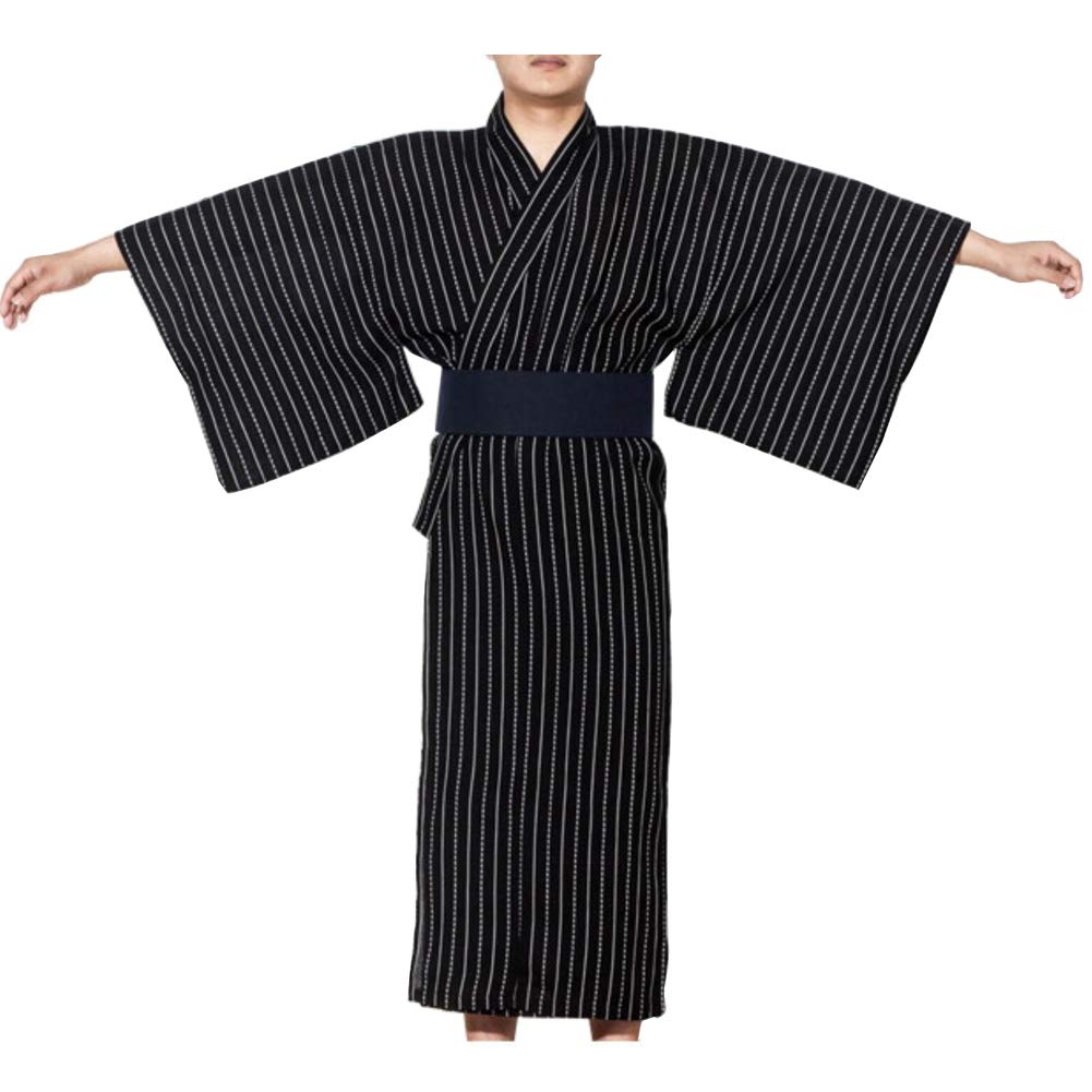 FANCY PUMPKIN Jinbei Men's Japanese Yukata Japanese Kimono Home Robe Pajamas Dressing Gown