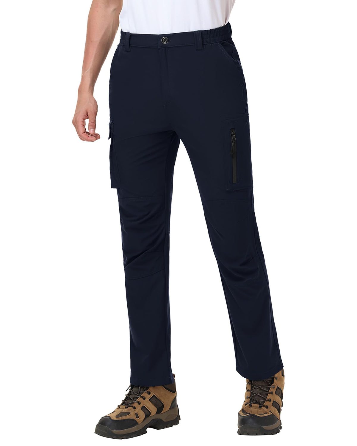 Mens Hiking Pants with 6 Pockets - Cargo Pants for Outdoor Work, Travel, Fishing, and Casual Wear