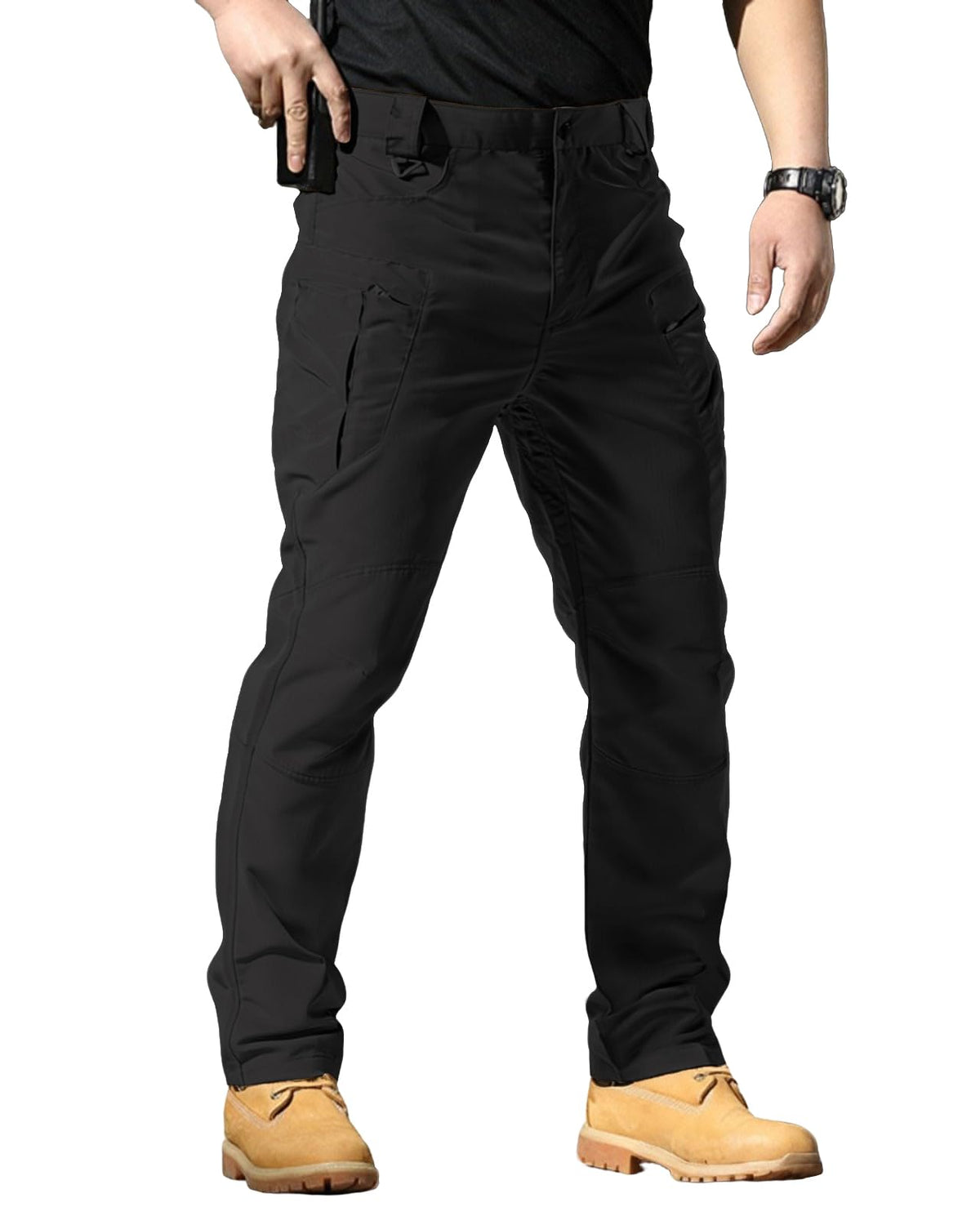 Men's Stretch Tactical Pants,Water Resistant Ripstop Cargo Pants,Lightweight Outdoor Work Hiking Pants with Pockets