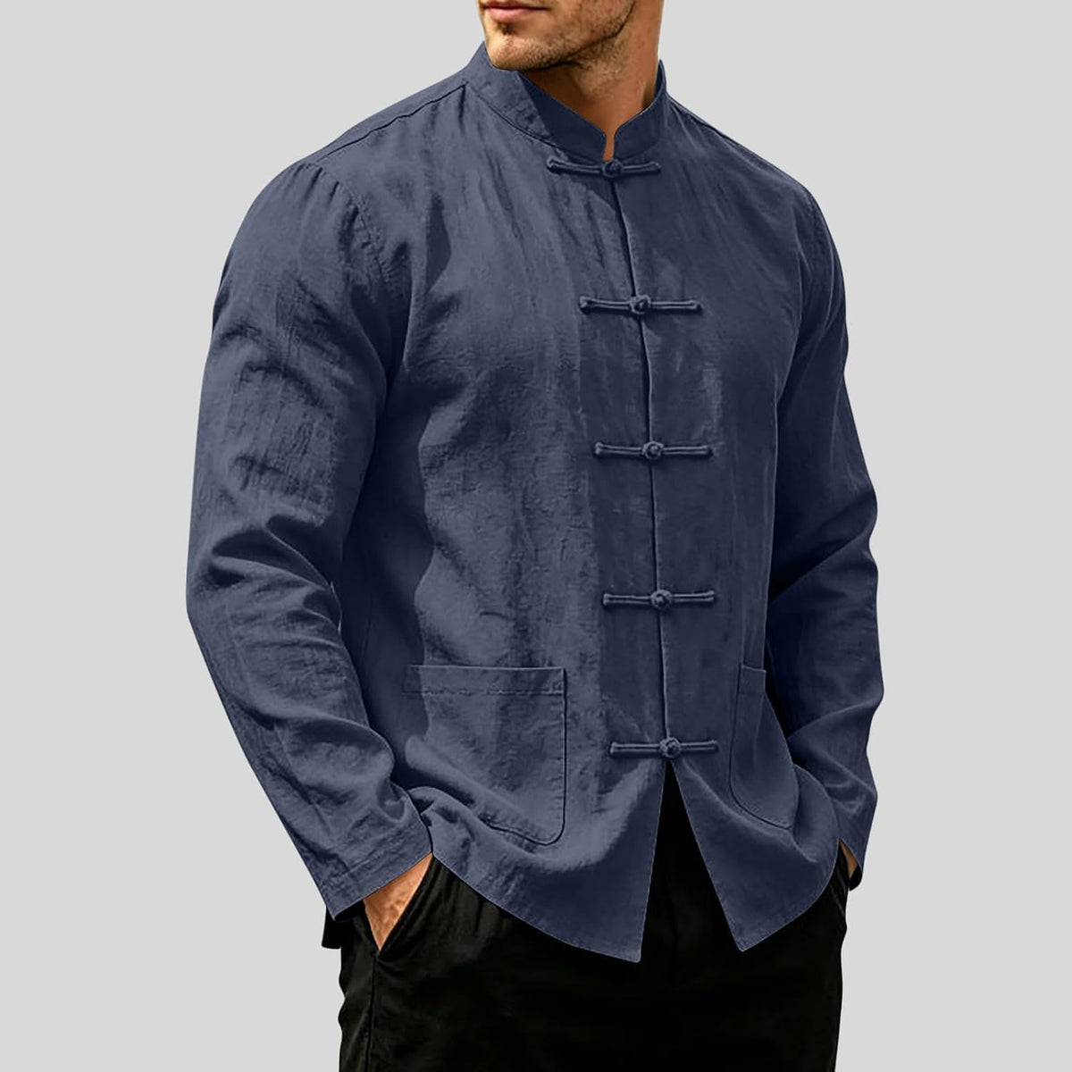 Lightweight Tang Suit Shirt for Men Traditional Oriental Tops