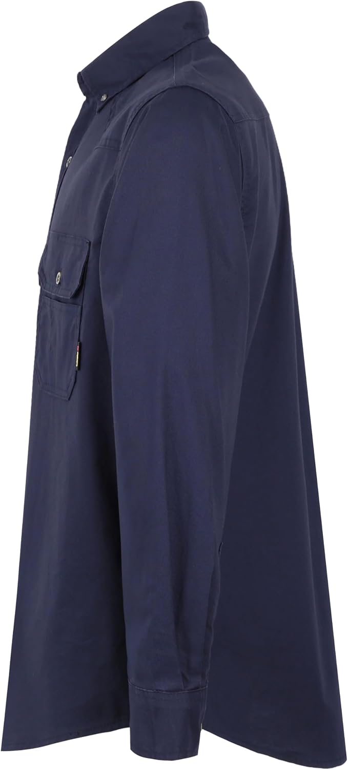 BOCOMAL FR Shirts Button Down Dura-Light 6.5oz Soft Canvas Utility Pockets