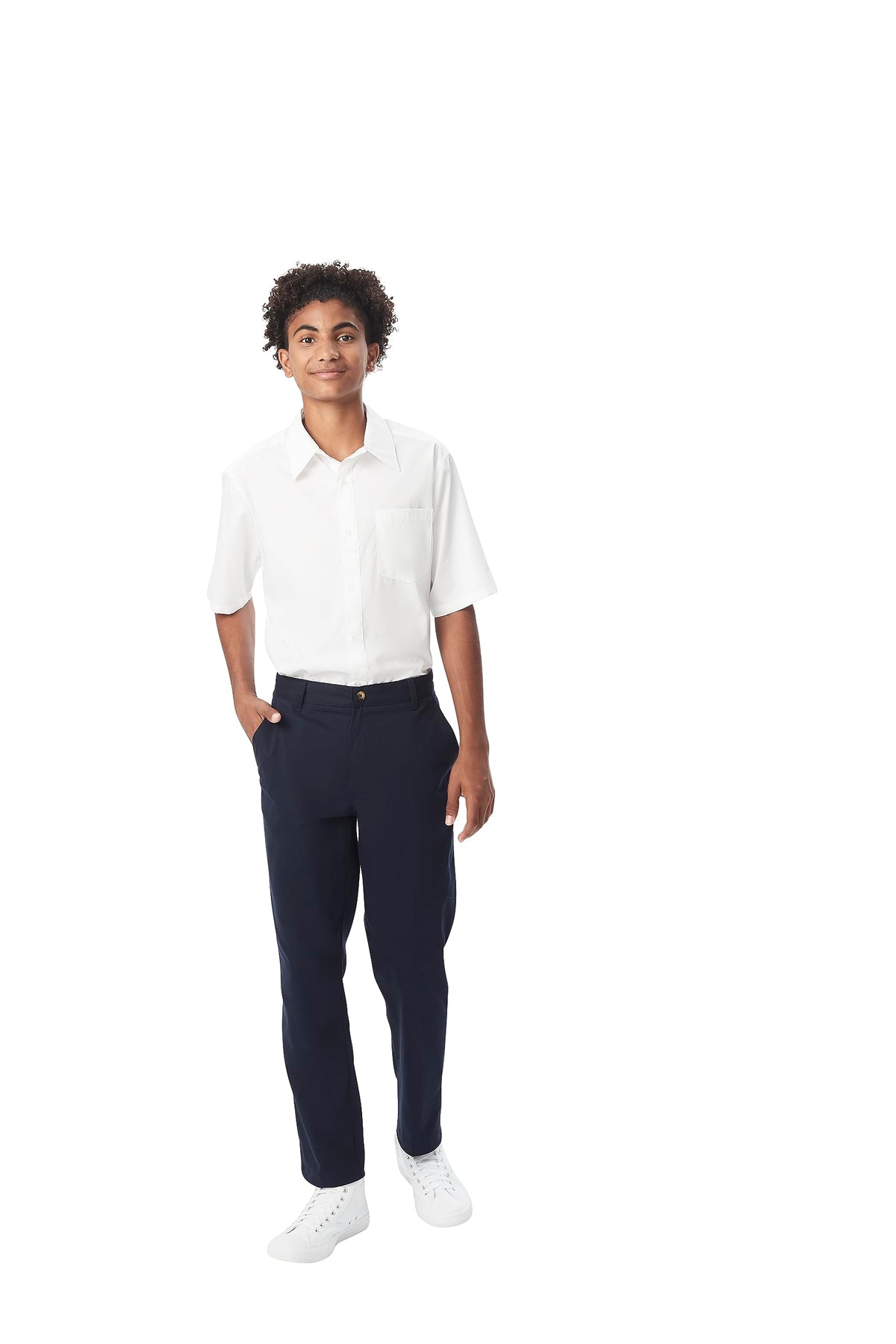 French Toast Men's Straight Fit Stretch Twill Chino Pant