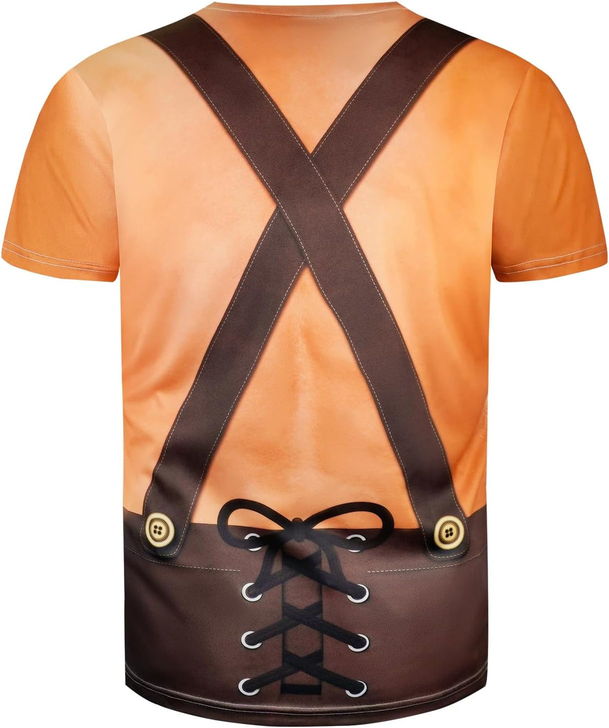 Mens Oktoberfest Lederhosen Shirt Cotume T-Shirt