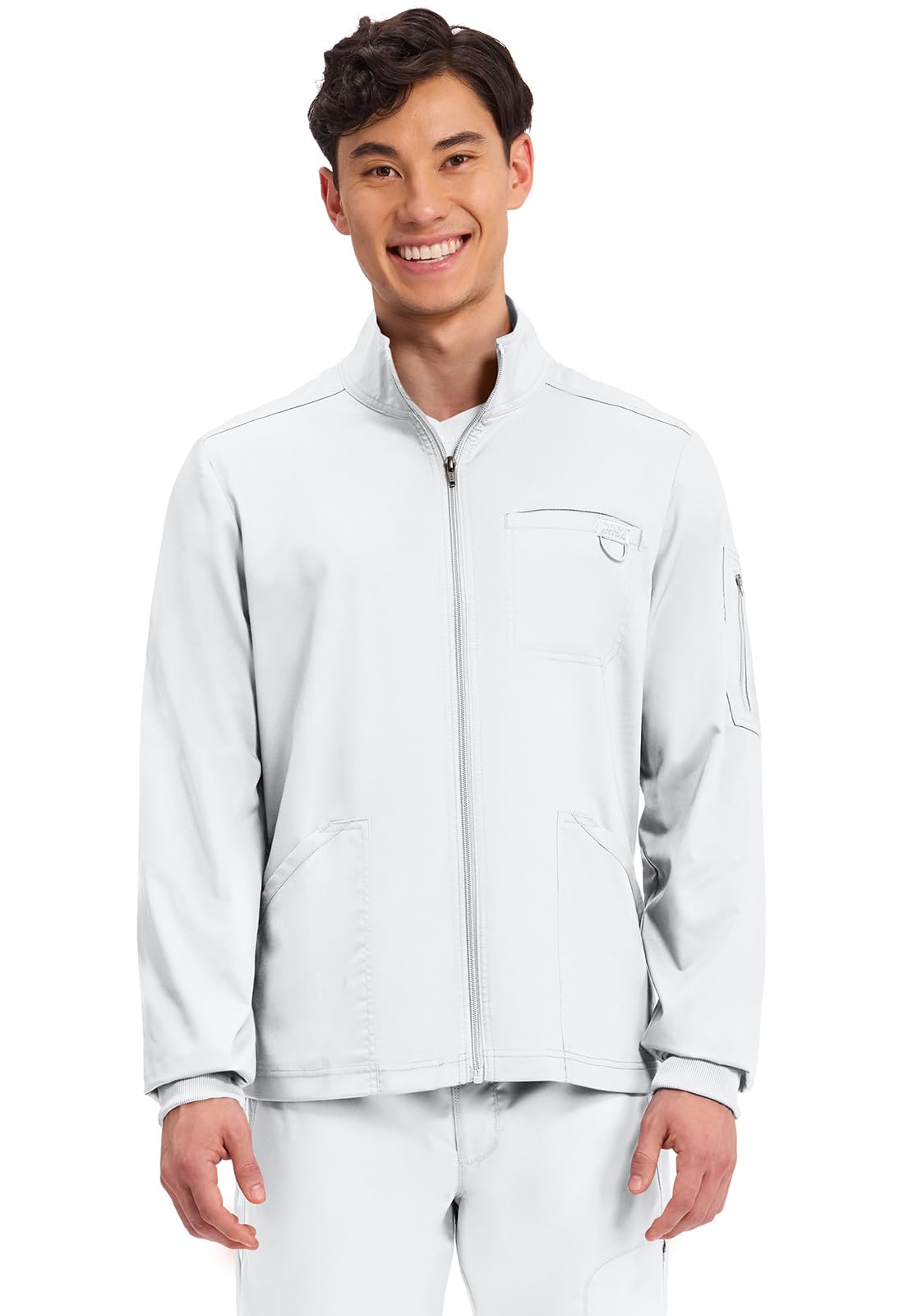 Cherokee WW Revolution Scrubs Jacket for Men Zip Front 5 Pockets