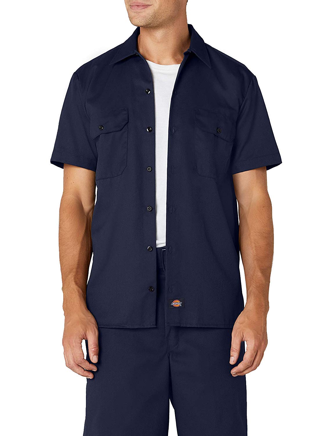 Dickies Men’s Short Sleeve Work Shirt – Durable Twill Button Down Shirts for Men, Lightweight Uniform for Daily Wear