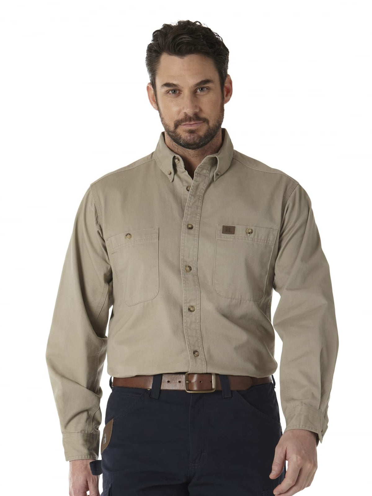 Wrangler Riggs Workwear Men's Logger Twill Long Sleeve Work Shirt