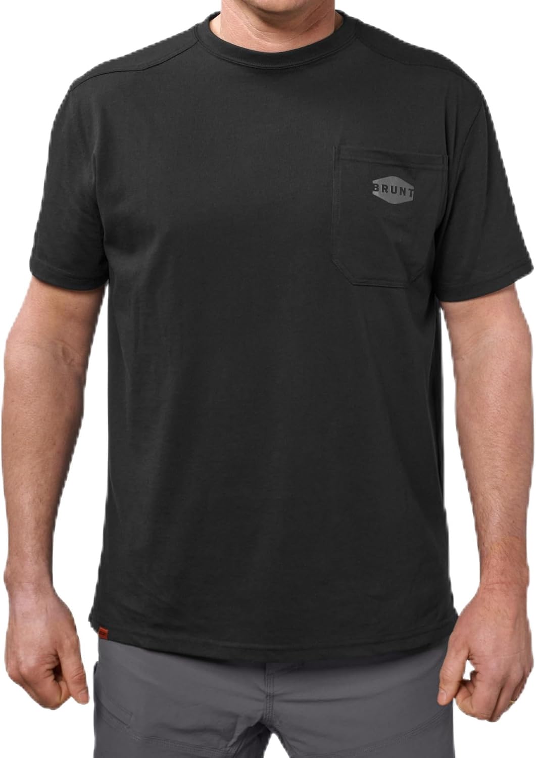 BRUNT Short-Sleeve Pocket T-Shirt - Comfortable Mid-Weight Build - Drop Shoulder Seam