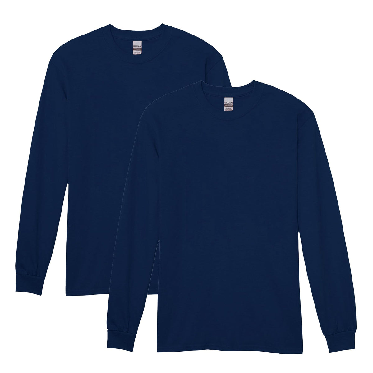 Gildan Adult Heavy Cotton Long Sleeve T-Shirt, Style G5400, 2-Pack