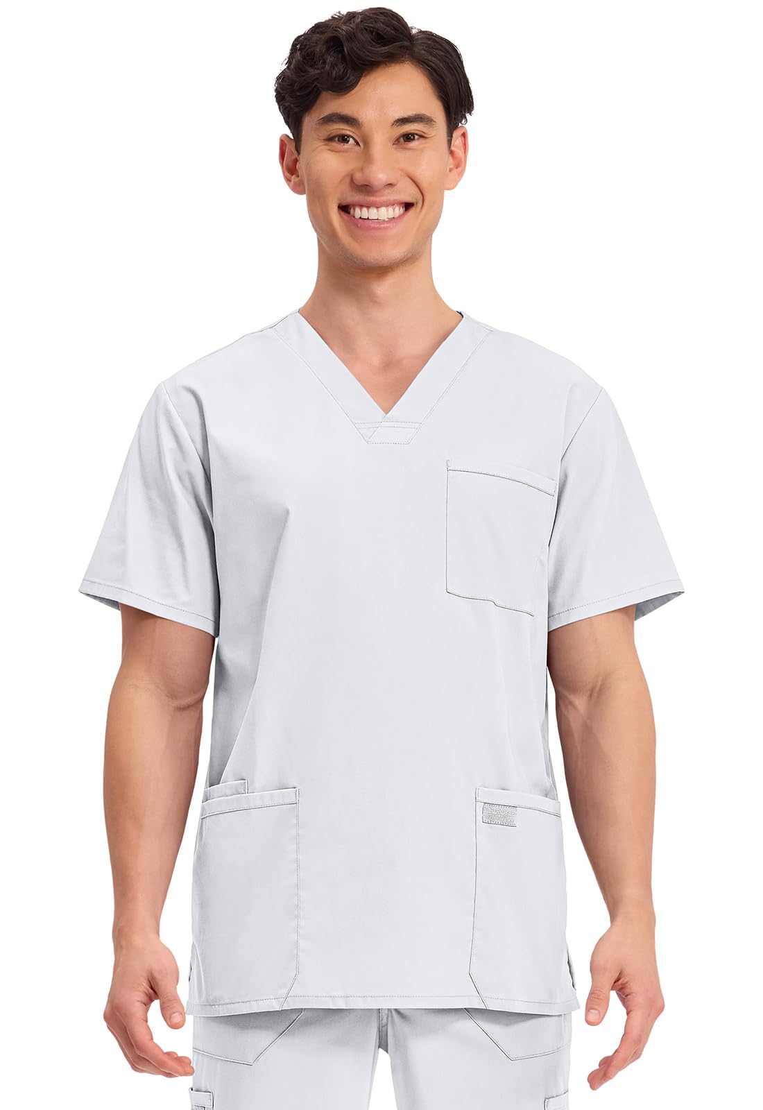 Cherokee WW Professionals Men's V-Neck Scrub Top 4 Pockets Medical Shirt