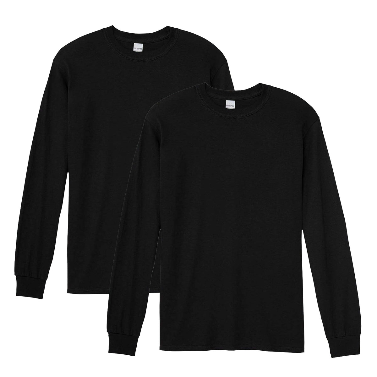 Gildan Adult Heavy Cotton Long Sleeve T-Shirt, Style G5400, 2-Pack