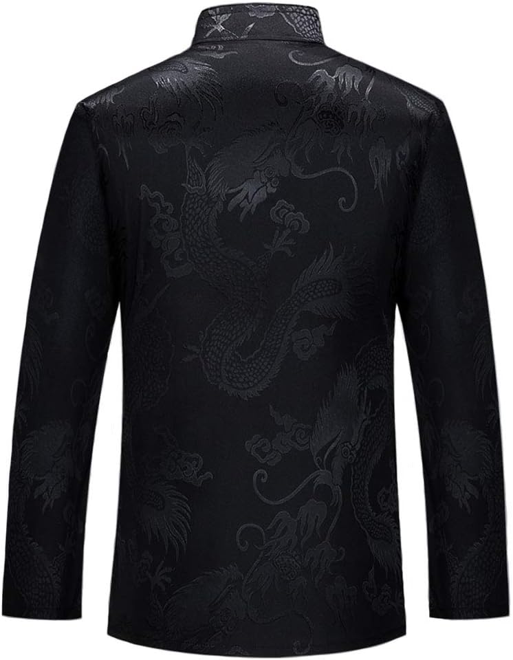 Tang Suit Men Hanfu Chinese Traditional Clothes Kung Fu Shirt Uniform Long Sleeved Coat Tops and Pants