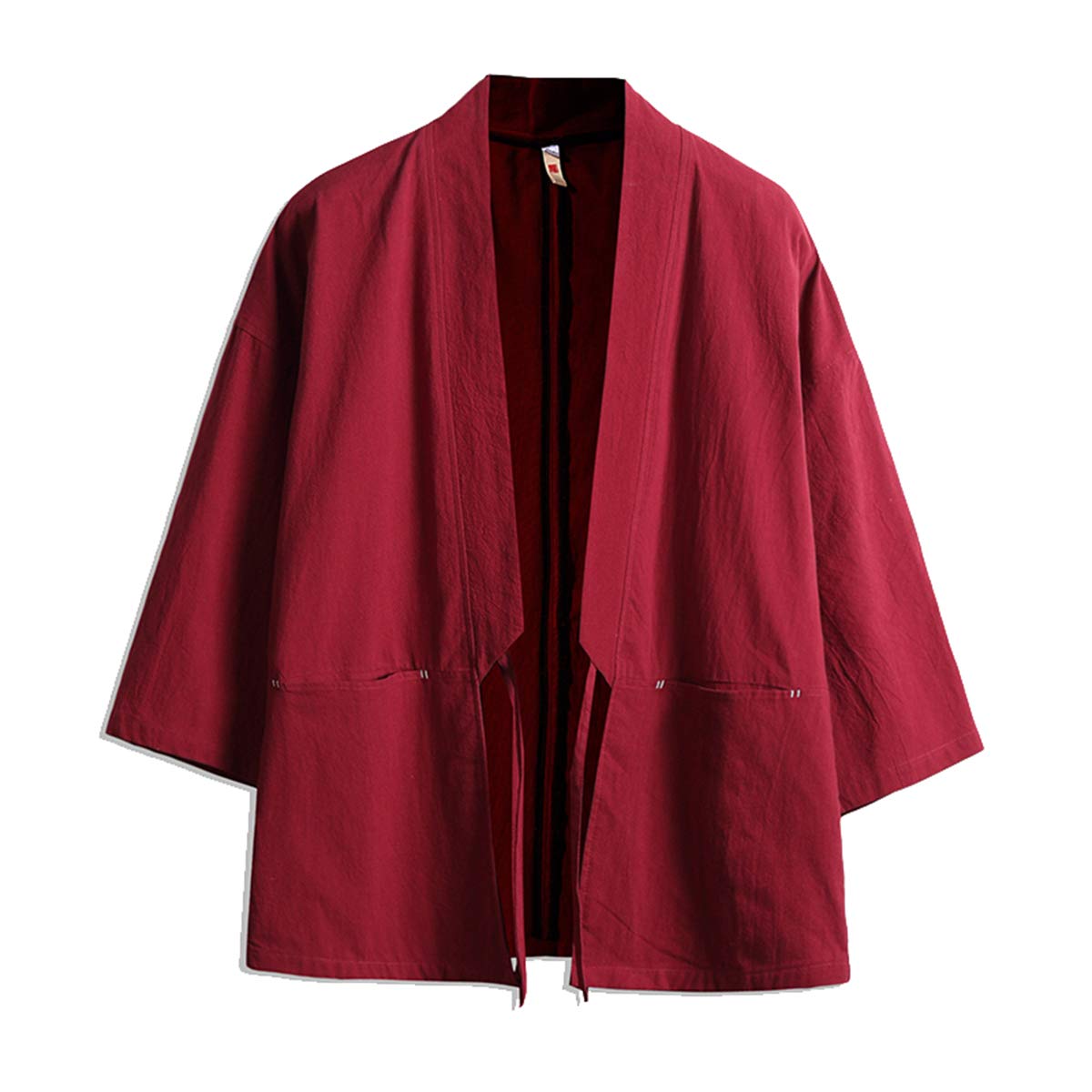 Seidarise Men's Kimono Traditional Japanese Clothing Male Cardigan Noragi Jacket Yukata Coat Haori