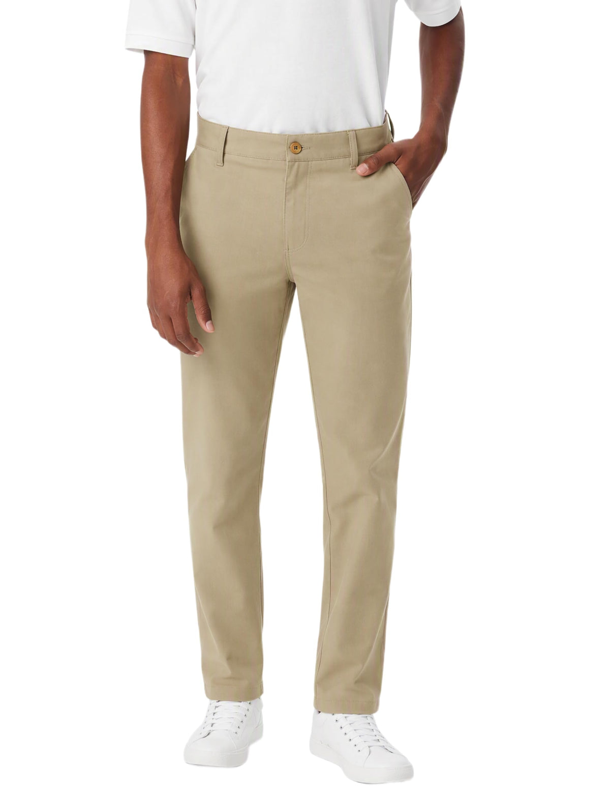 French Toast Men's Straight Fit Stretch Twill Chino Pant