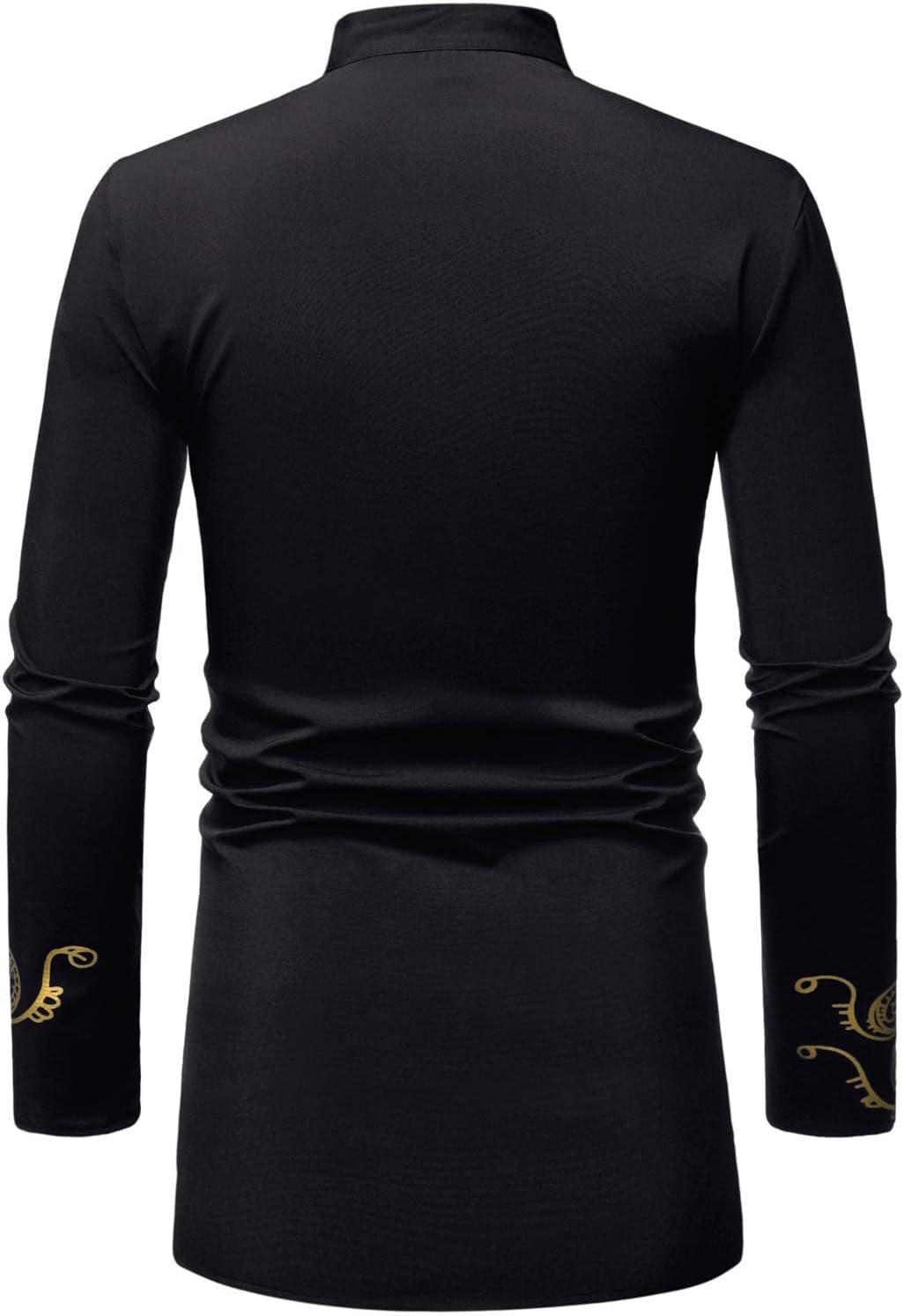 LucMatton Men's African Attire Dashiki Long Sleeve Shirts