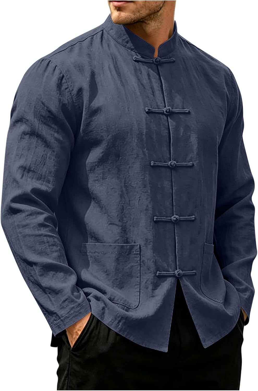 Lightweight Tang Suit Shirt for Men Traditional Oriental Tops
