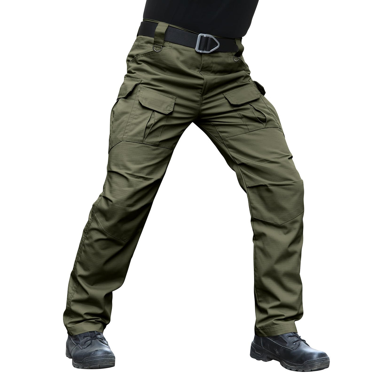 Hiwise Men's Stretch Tactical Pants Water Resistant Ripstop Cargo Pants Outdoor Lightweight EDC Work Hiking Pants
