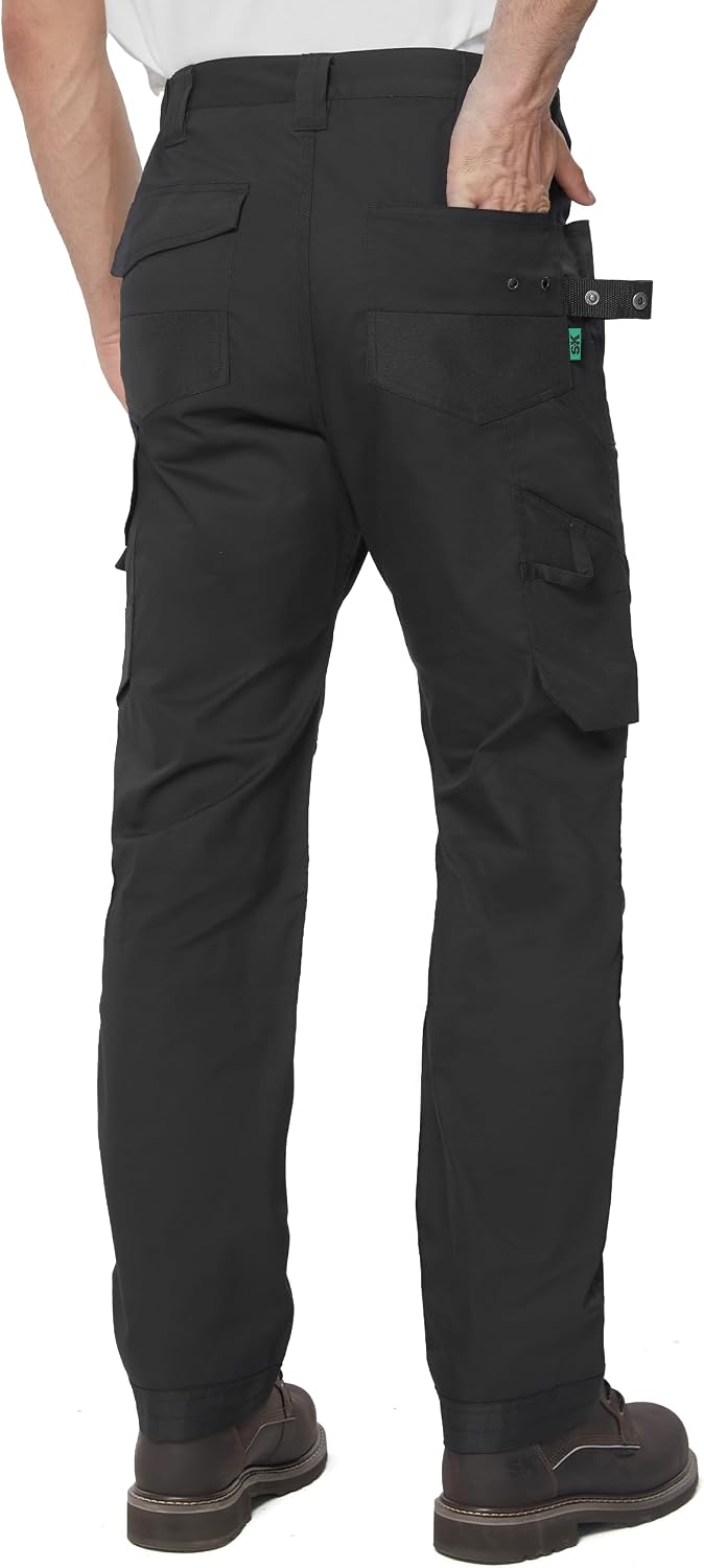 SK Construction Work Pants for Men Stretch Ripstop Water-Resistant Pants