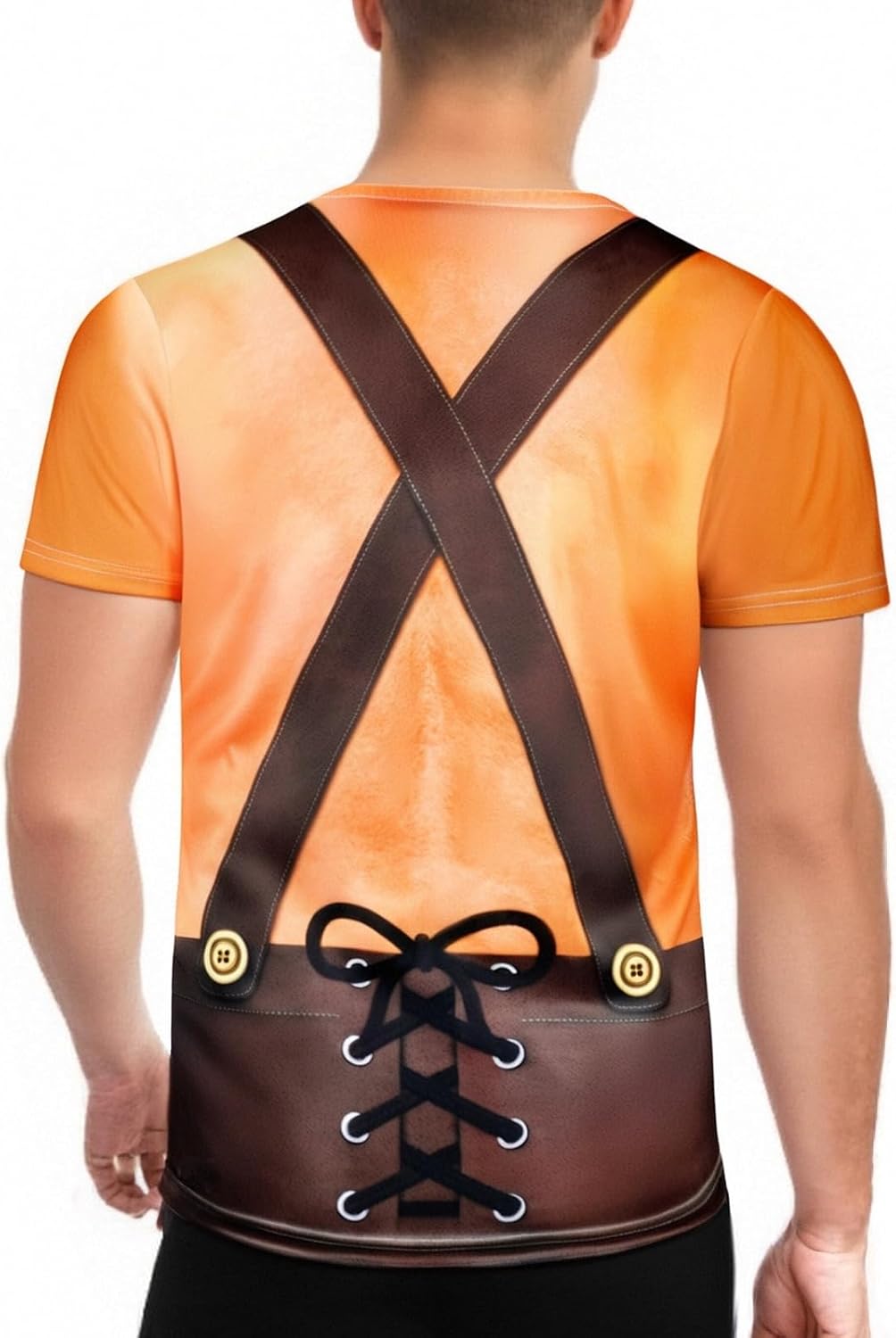 Mens Oktoberfest Lederhosen Shirt Cotume T-Shirt