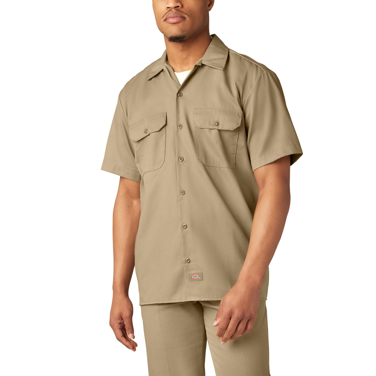 Dickies Men’s Short Sleeve Work Shirt – Durable Twill Button Down Shirts for Men, Lightweight Uniform for Daily Wear