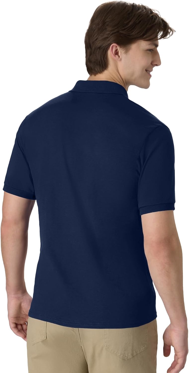 Hanes Men's Short Sleeve Jersey Pocket Polo (Pack of 2)