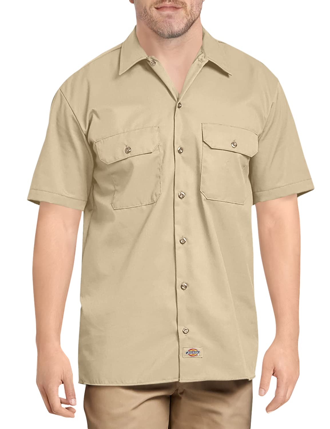 Dickies Men’s Short Sleeve Work Shirt – Durable Twill Button Down Shirts for Men, Lightweight Uniform for Daily Wear