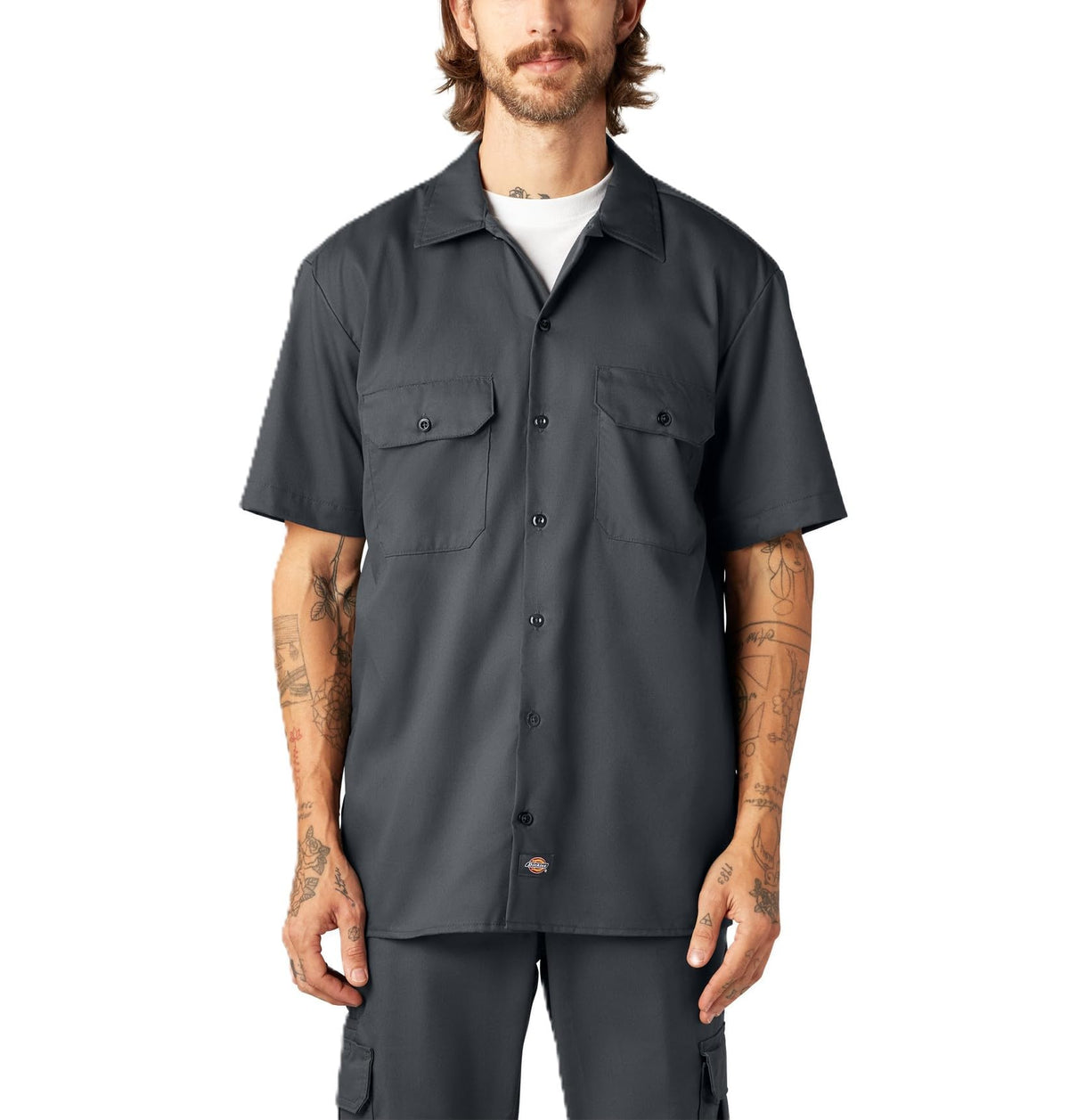 Dickies Men's Flex Relaxed Fit Short Sleeve Work Shirt